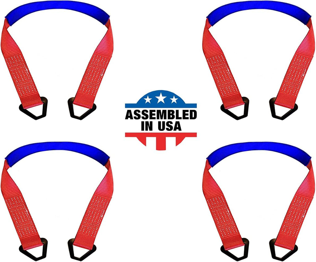 Blue 4 PK Heavy Duty Axle Straps with D Ring F516044