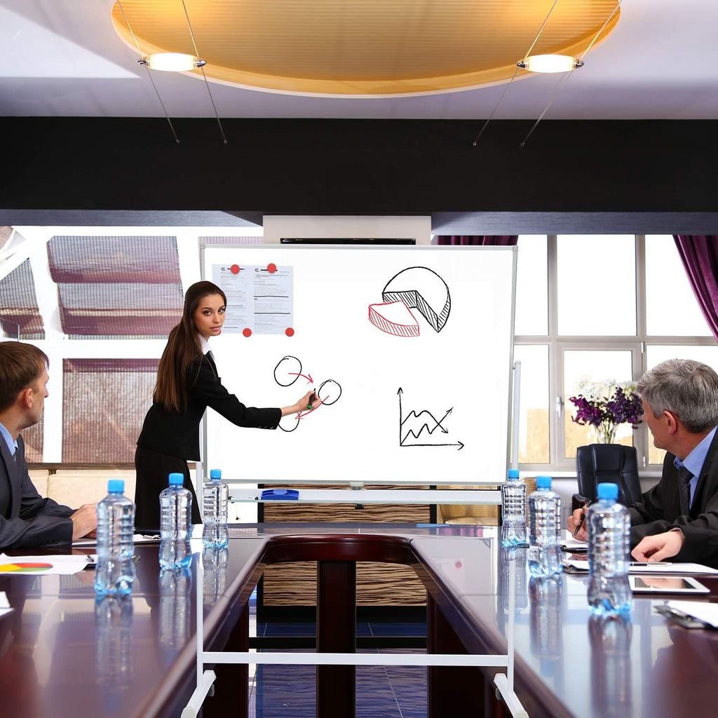 48x36 Double Sided Magnetic Whiteboard with Stand X65894