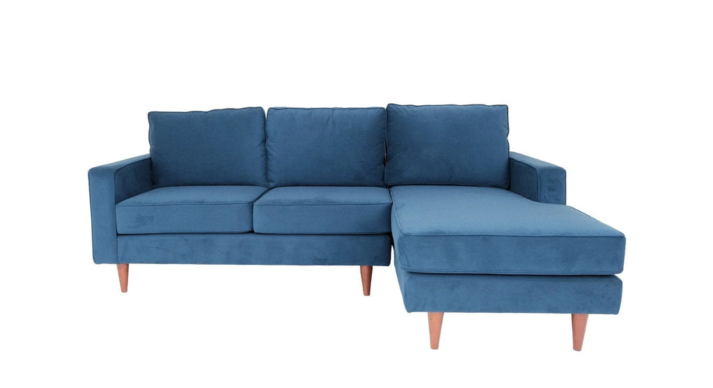 L Shaped Sectional Sofa Navy Blue U55286