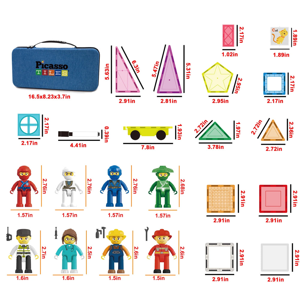 100 Pieces Magnet Tile Building Block Set G513