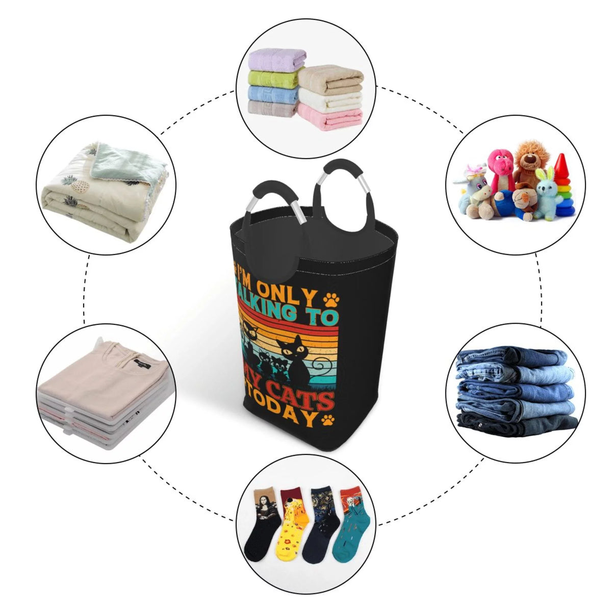 50L Rectangular Foldable Laundry Hamper E6780