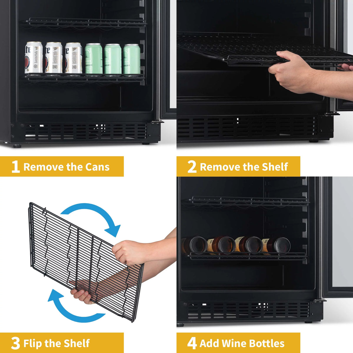 179 Can 49 Bottle Stainless Steel Wine and Beverage Refrigerator Y7001