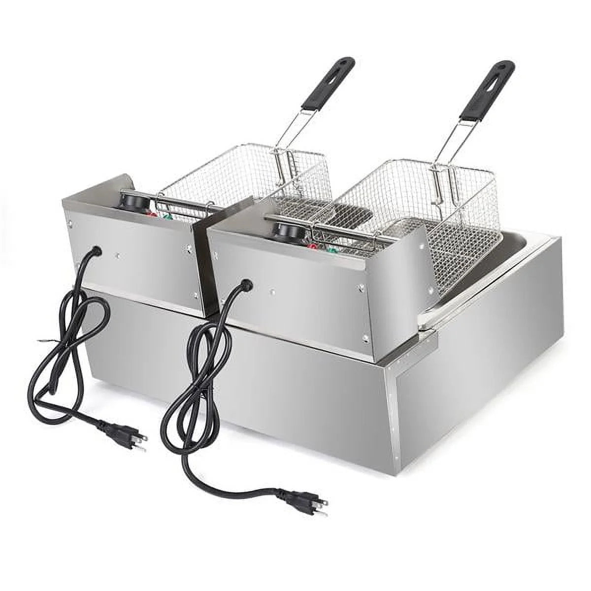 5000W 12L Dual Tanks Electric Deep Fryer with 2 Basket P85913