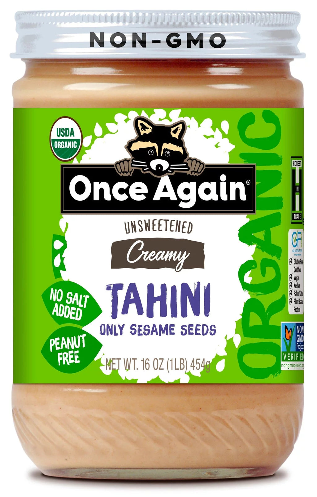 Organic Unsweetened Tahini 16 oz Pack of 2 U865