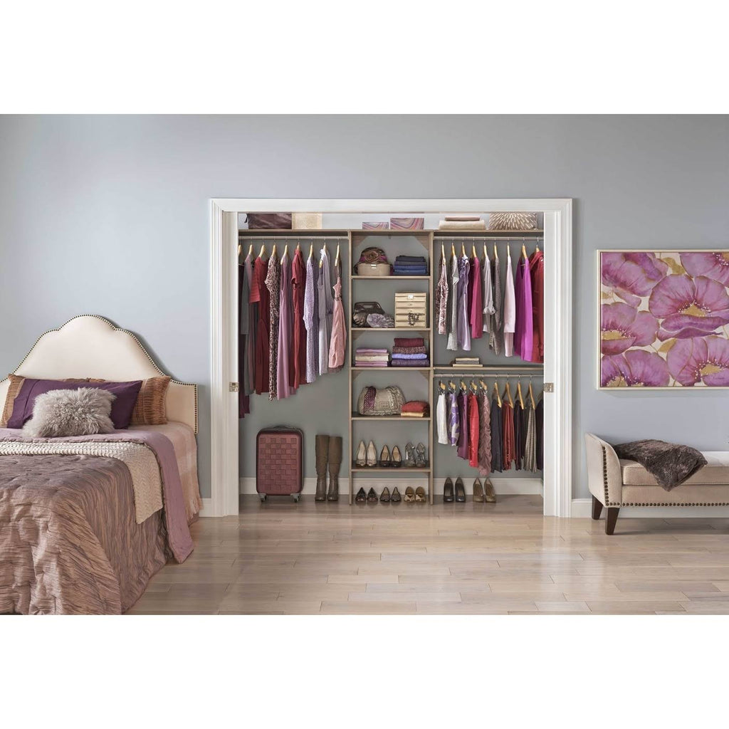 Natural Gray Closet Organizer with Shelves G16108