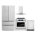 30 Electric Range, Wall Mount Range Hood, Refrigerator with Ice Maker and Dishwasher E88159