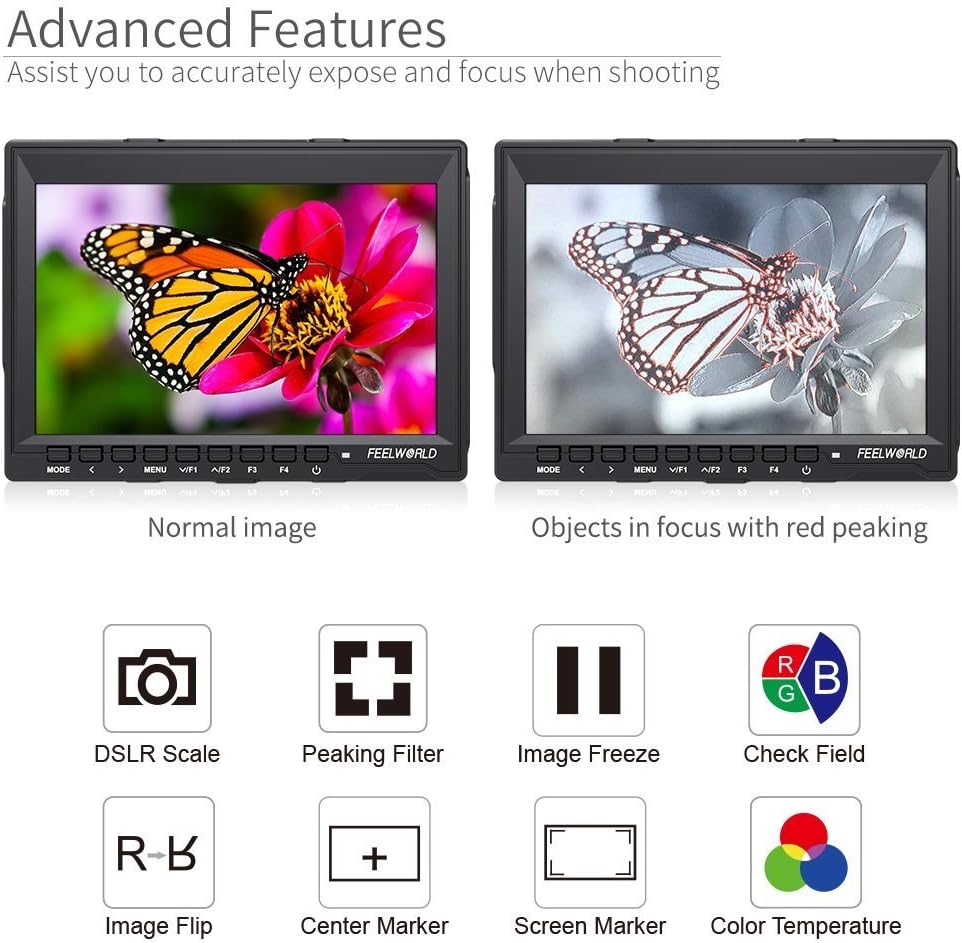 7" HD 1280x800 Field Monitor LCD IPS Screen Z700853