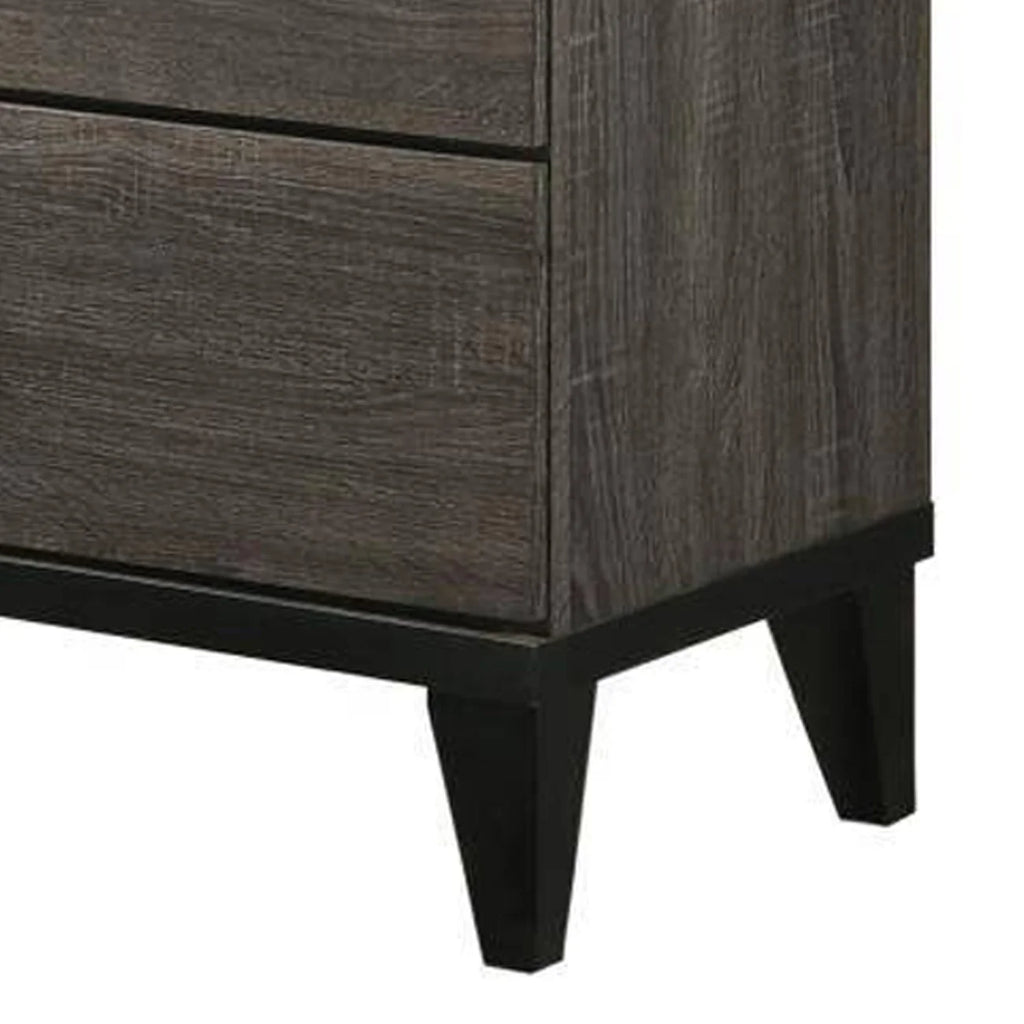 6 Drawer Wooden Dresser with Angled Legs Gray P735223