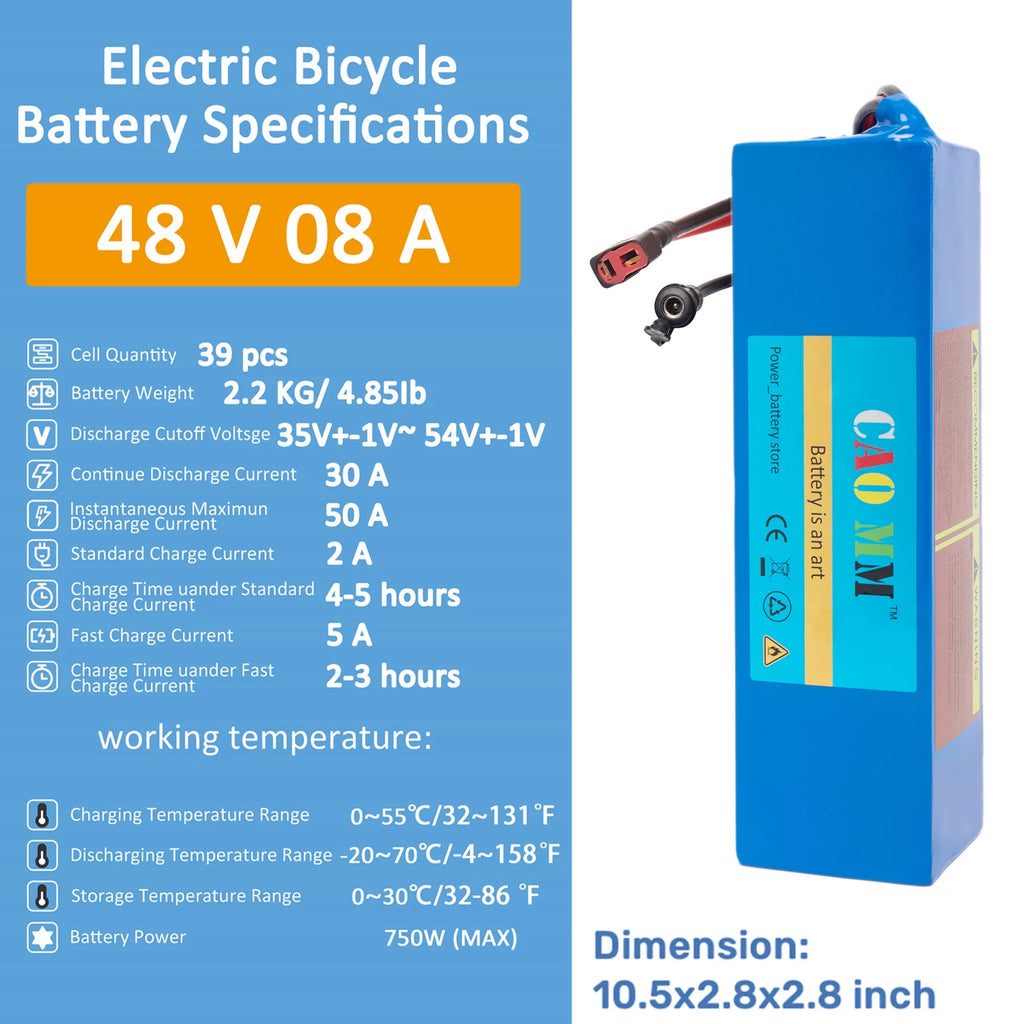 48V 10Ah Lithium Battery for Electric Bike Scooter L937