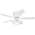 42 inch White Indoor Ceiling Fan with Light U213941