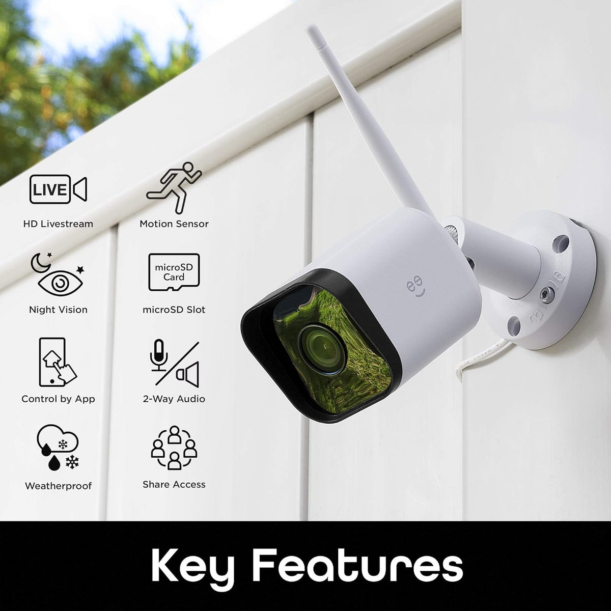 2 Pack 1080p Outdoor Security Camera with Night Vision and Motion Detection V691