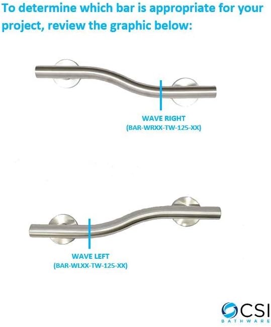 Oil Rubbed Bronze Wave Shaped Grab Bar, Pack of 2 P8628