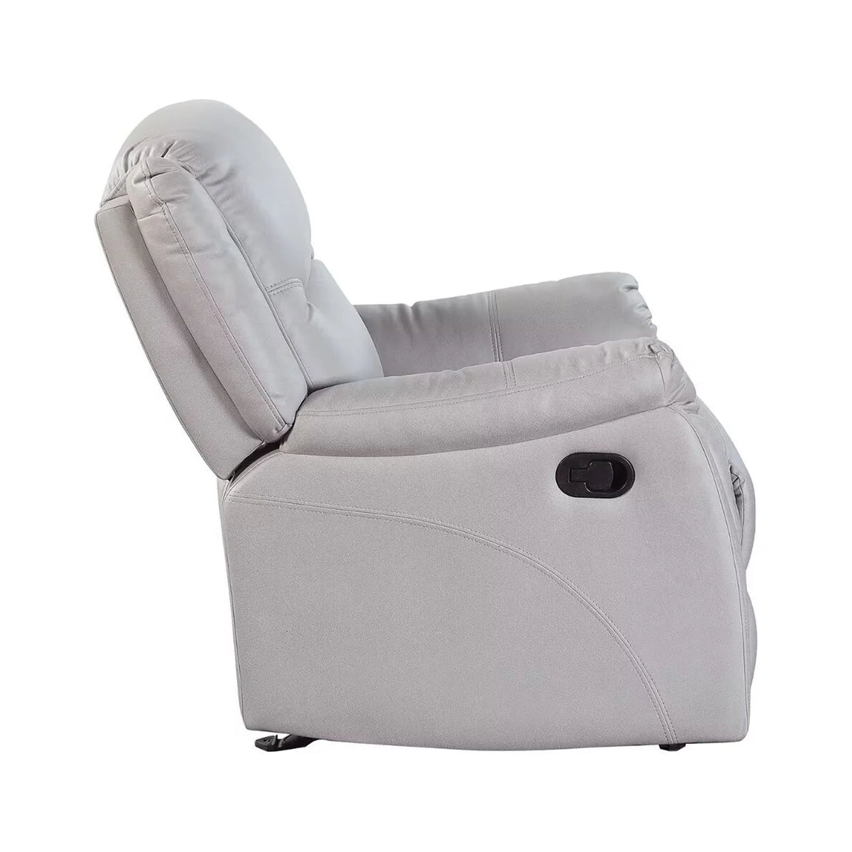White Microfiber Recliner Accent Chair R8424