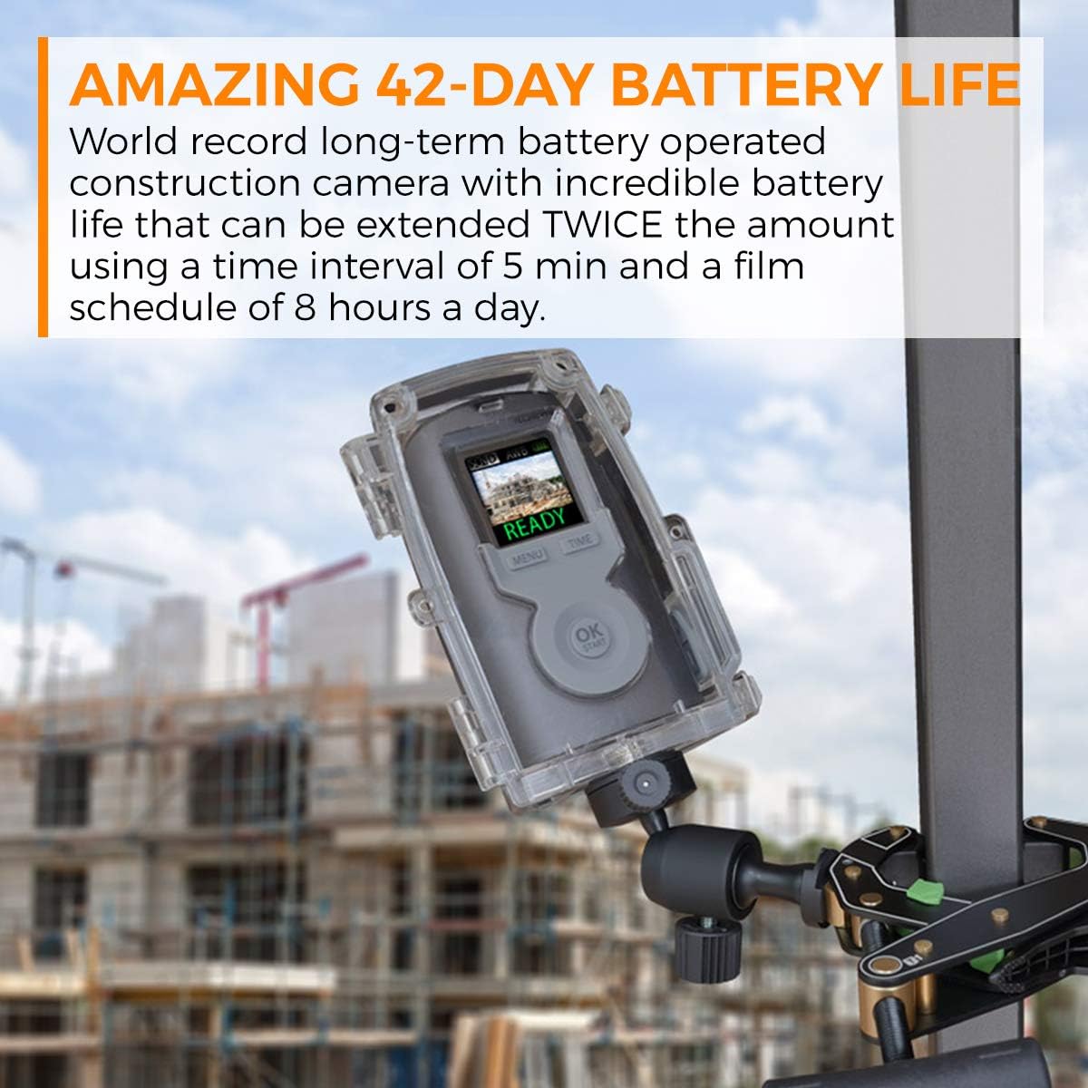 Time Lapse Camera with Clamp and Water-Resistant Case, 720P 2-Pack F771