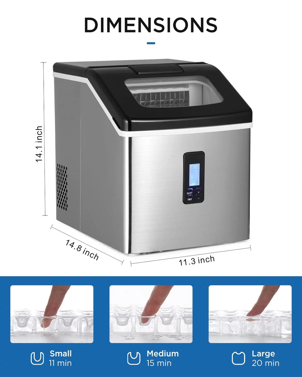 Countertop Ice Maker 40lbs/Day 24pcs Ice Cubes Q2279