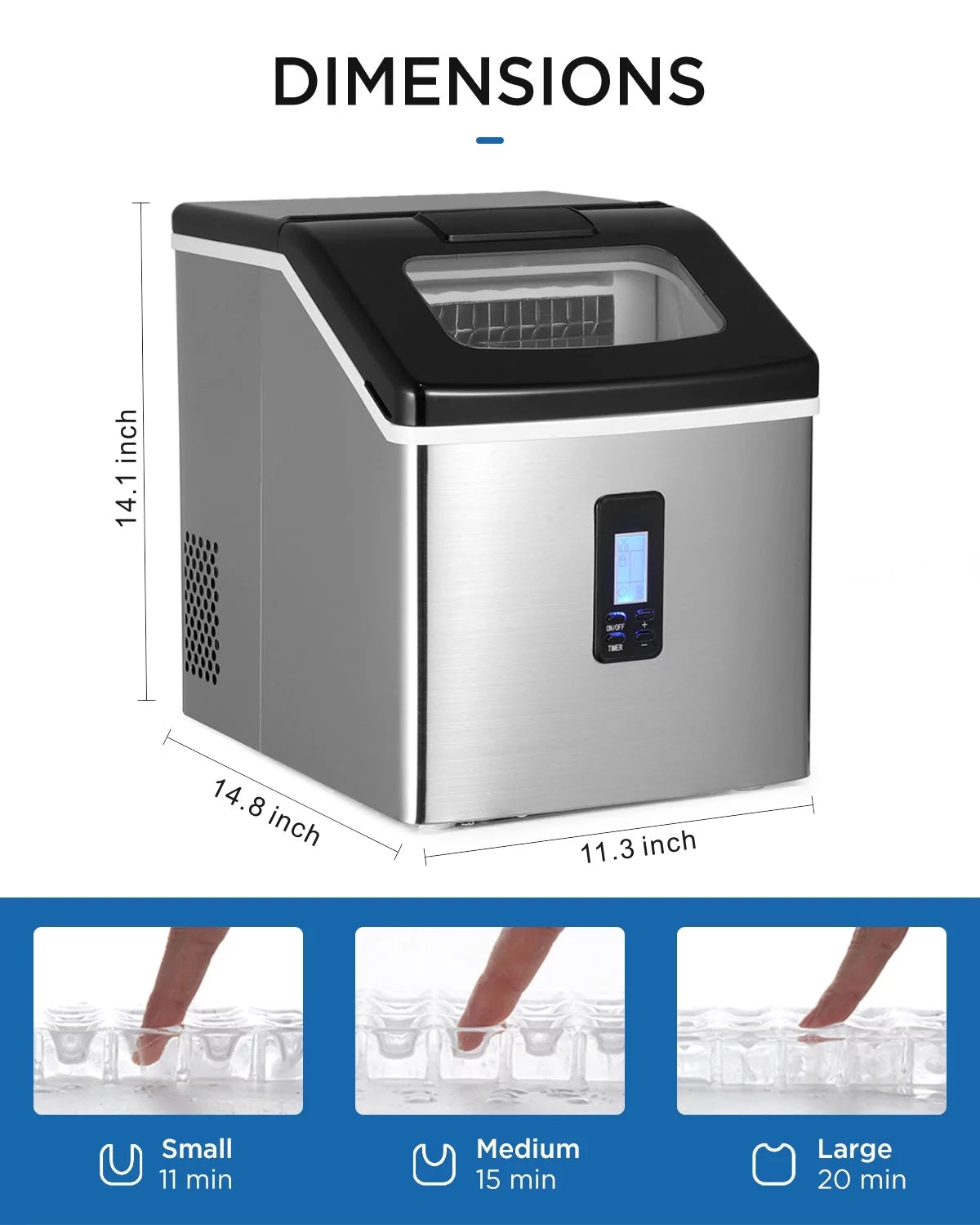 Countertop Ice Maker 40lbs/Day 24pcs Ice Cubes Q2279