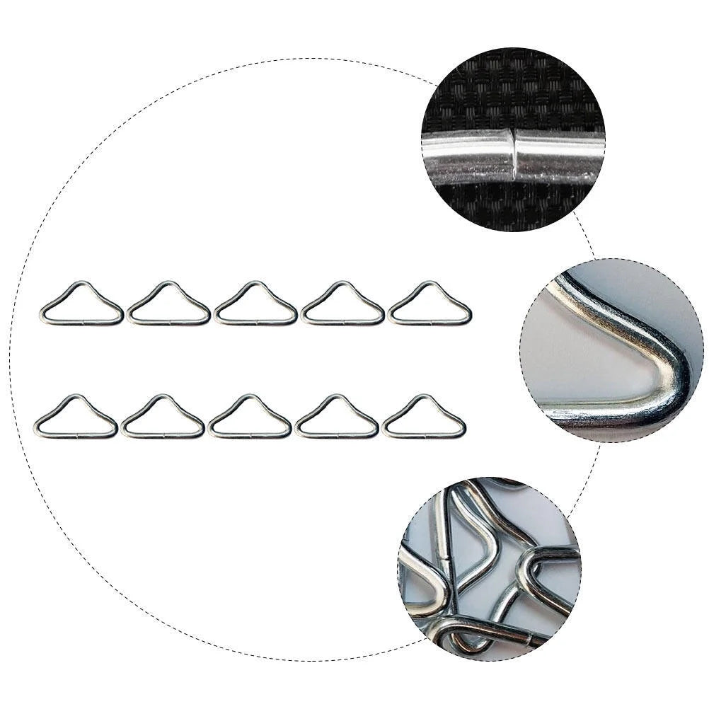 20pcs Trampoline Bungee Bed Mesh Cloth Buckle Triangle Ring Parts F5075