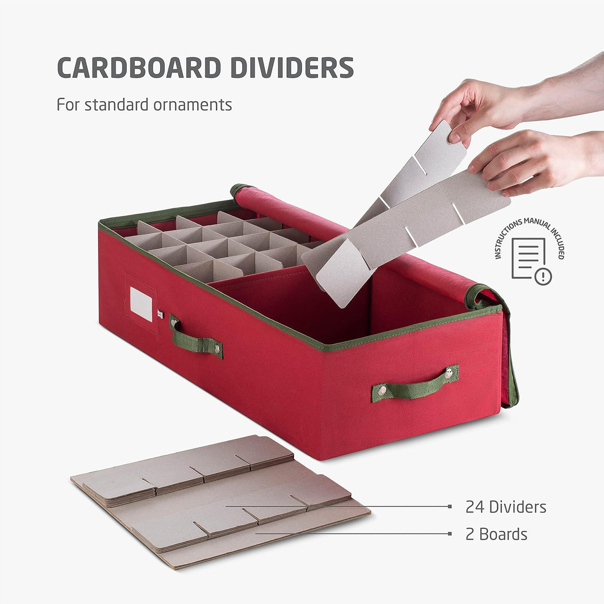 Christmas Ornament Storage Box with Dividers X532547