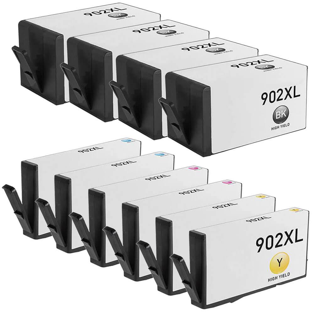 HP 902XL Black & Color 10-Pack High Yield Ink Cartridges C354