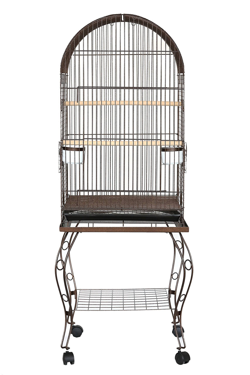 Antique Copper Dometop Parrot Cage with Stand H5703
