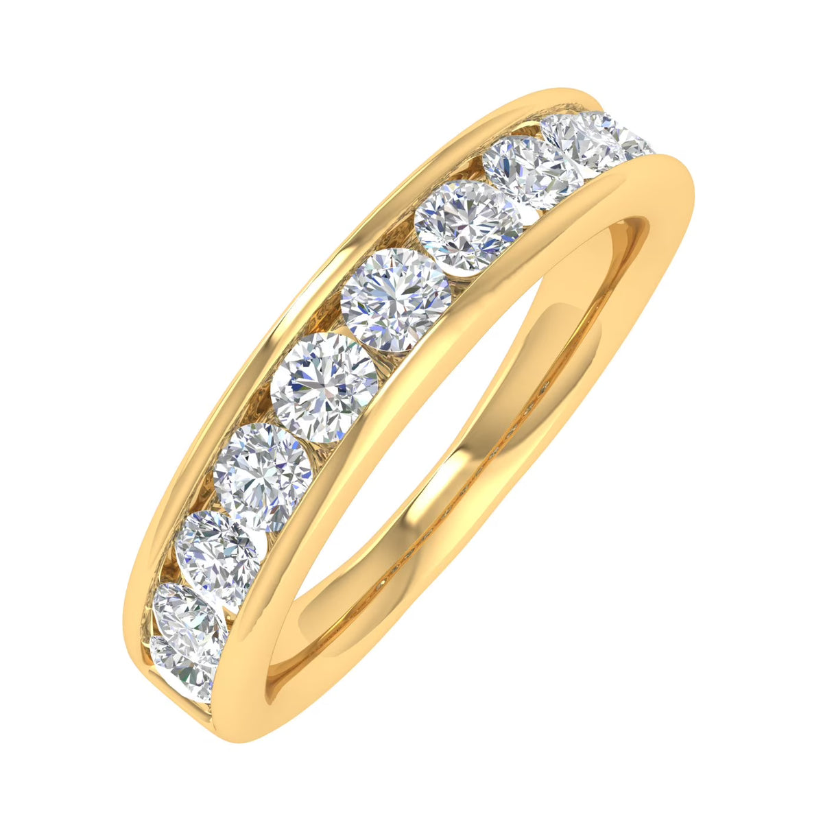 14K Yellow Gold Diamond Wedding Band Ring U8725