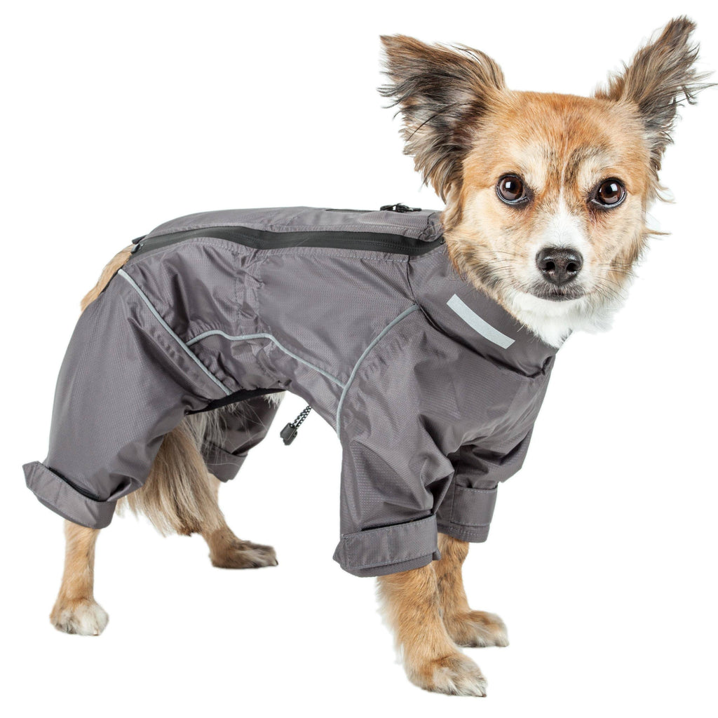 Waterproof Reflective Full Body Dog Coat Jacket Orange Medium S239989