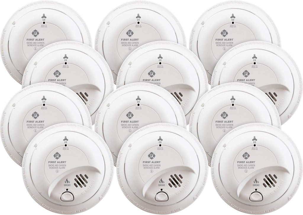 Hardwired Smoke and Carbon Monoxide Detector with Battery Backup, 12-Pack V7733