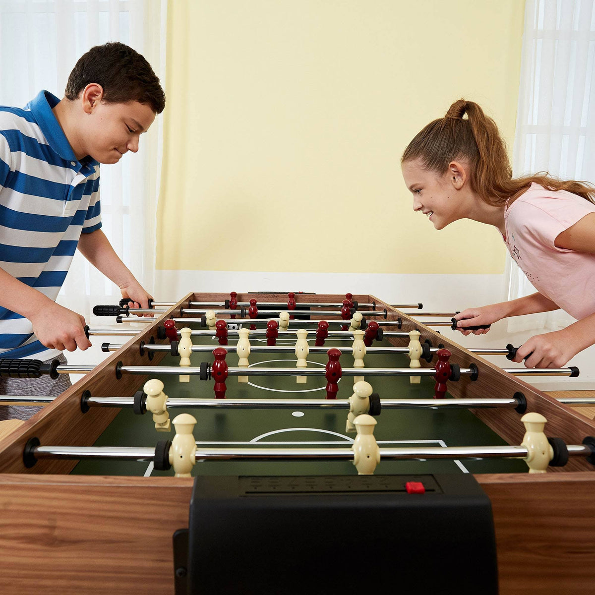 3 In 1 Pool Billiard Slide Hockey Foosball Combo Game Table S126094