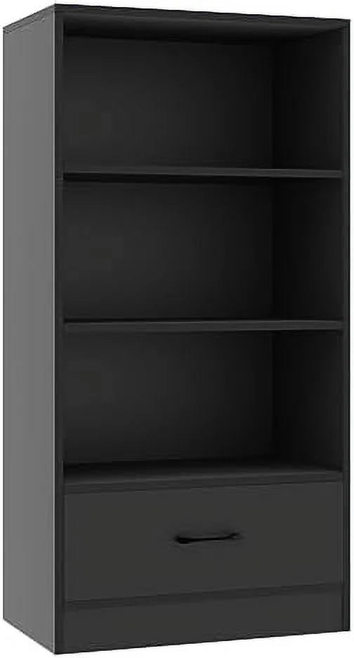 Black 3 Cube Bookcase with Drawer P494846