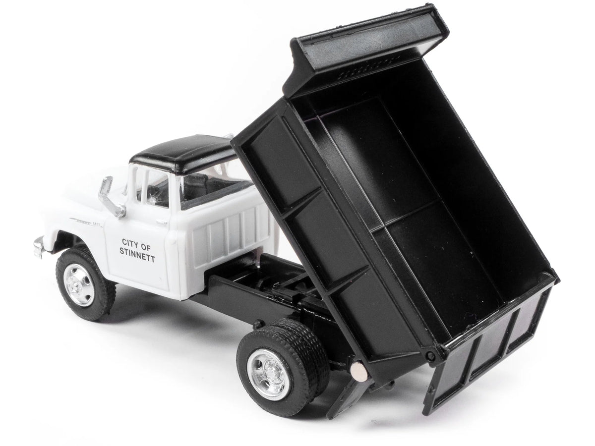 1/87 White Black Top Diecast Dump Truck Model T426659