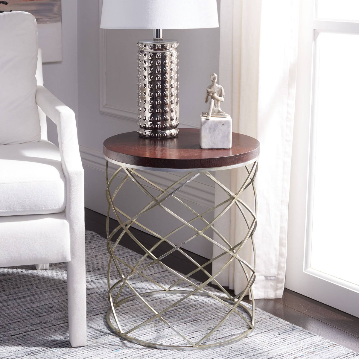 Silver Accent Table Z401
