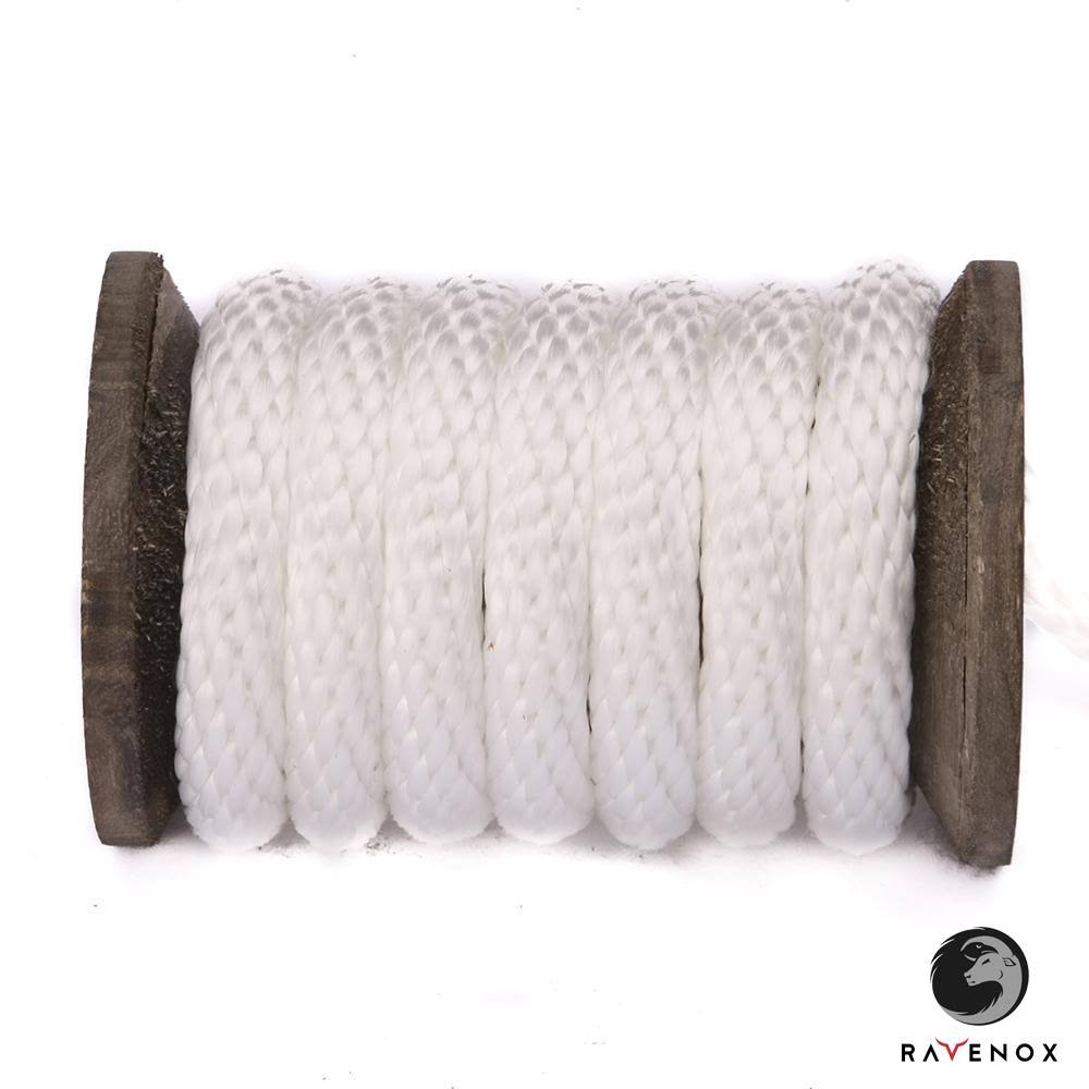 White Solid Braid Polyester Rope 1/4-Inch x 1000-feet C64147