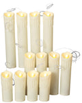Set of 12 Battery Operated Floating Hanging Candles T700
