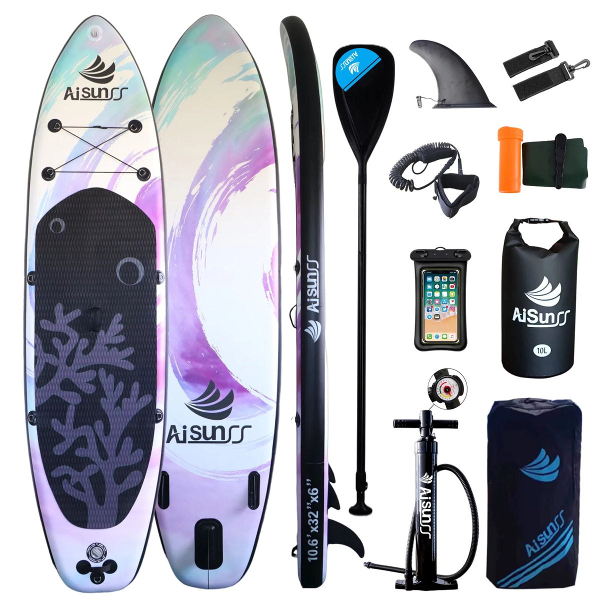 Inflatable Stand up Paddle Board 11ft Purple W89561