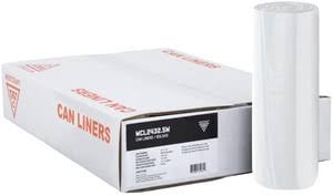 60 Gal 2 Mil Clear Can Liner (Case of 100) W9876