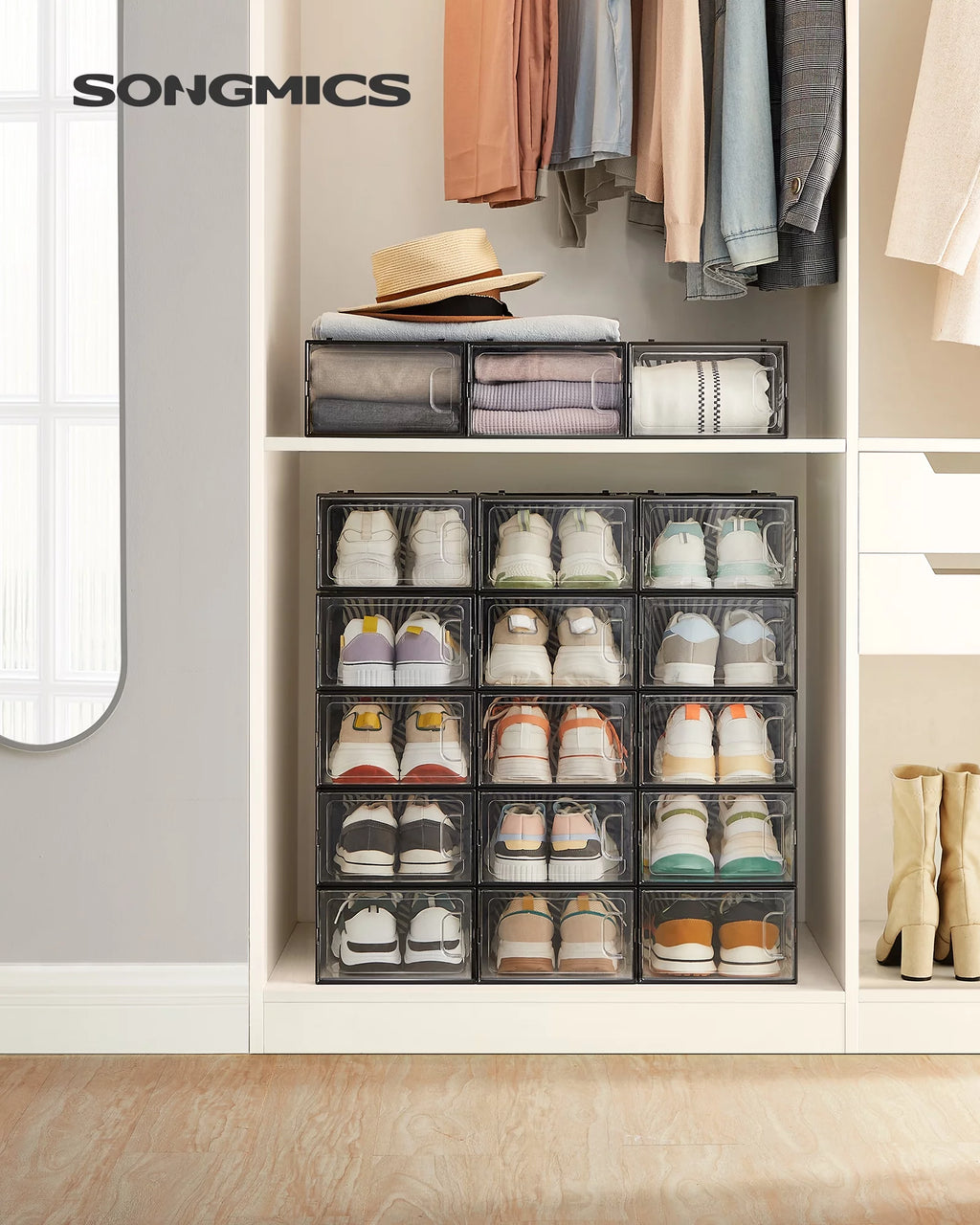 Stackable Plastic Shoe Organizer A2660
