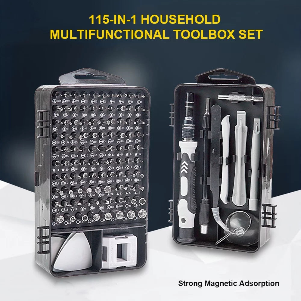 115-In-1 Household Toolbox Set with 98 Bits W7981