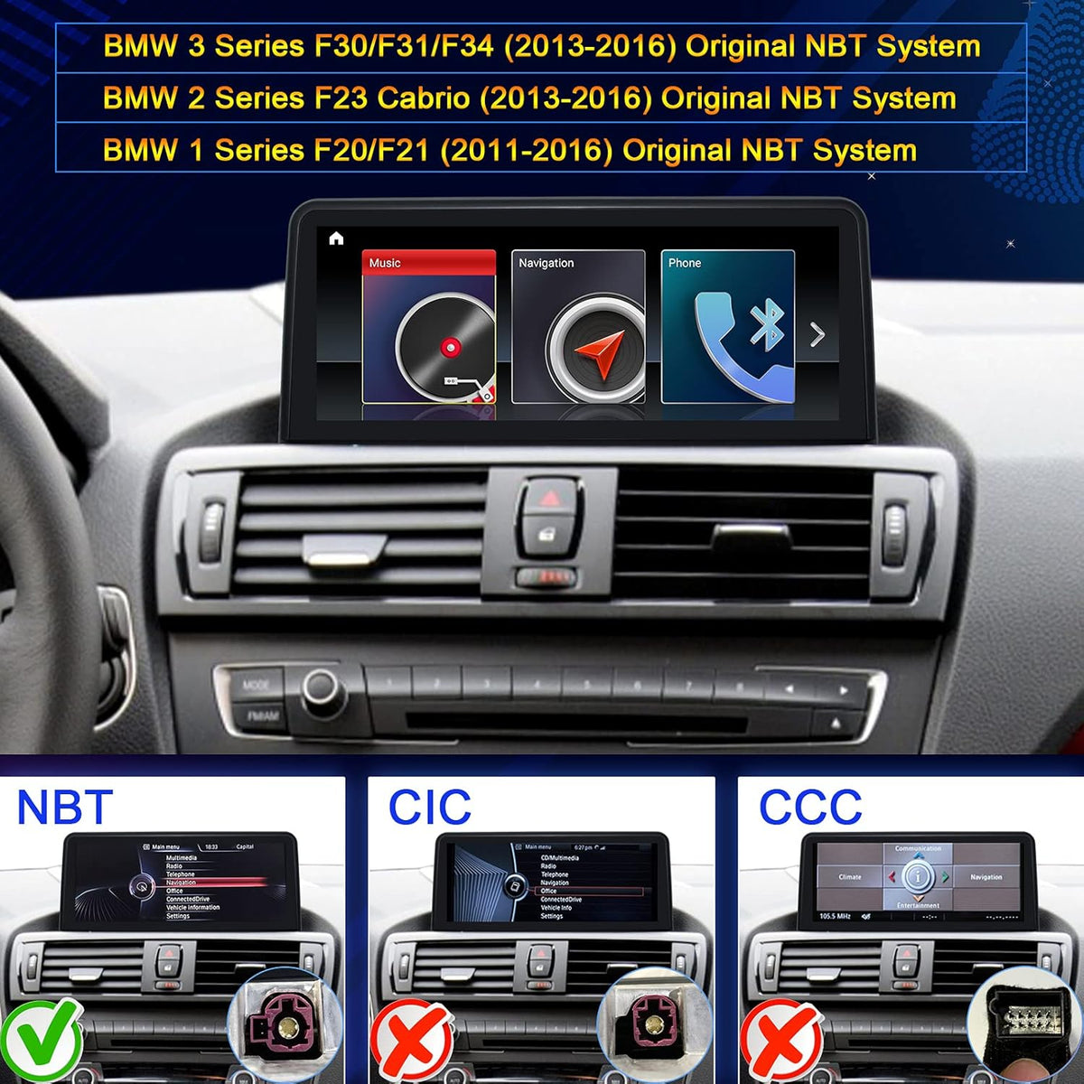 Android 10 Car Stereo Multimedia Player for BMW 3/4 M3 M4 2012-2016 J5405