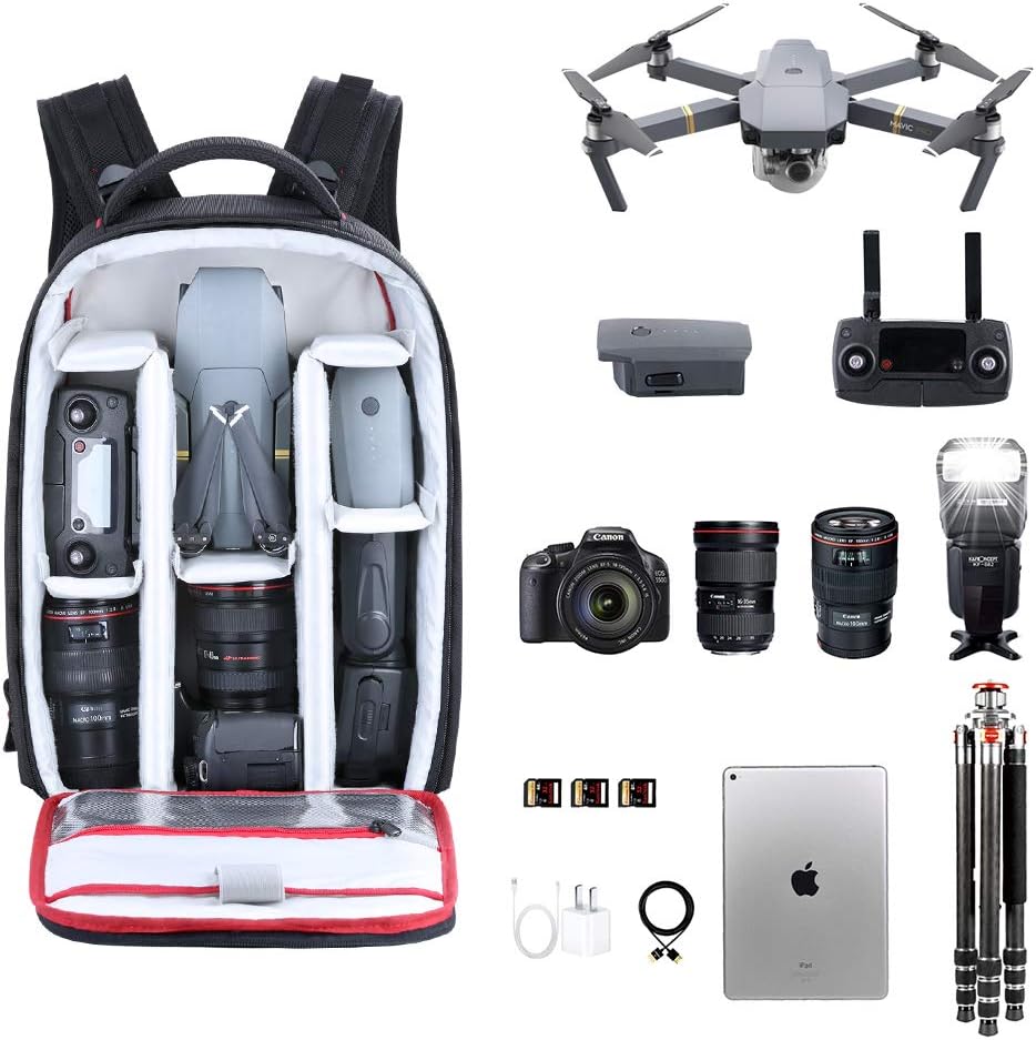 Black Large Waterproof DSLR Camera Backpack O49048