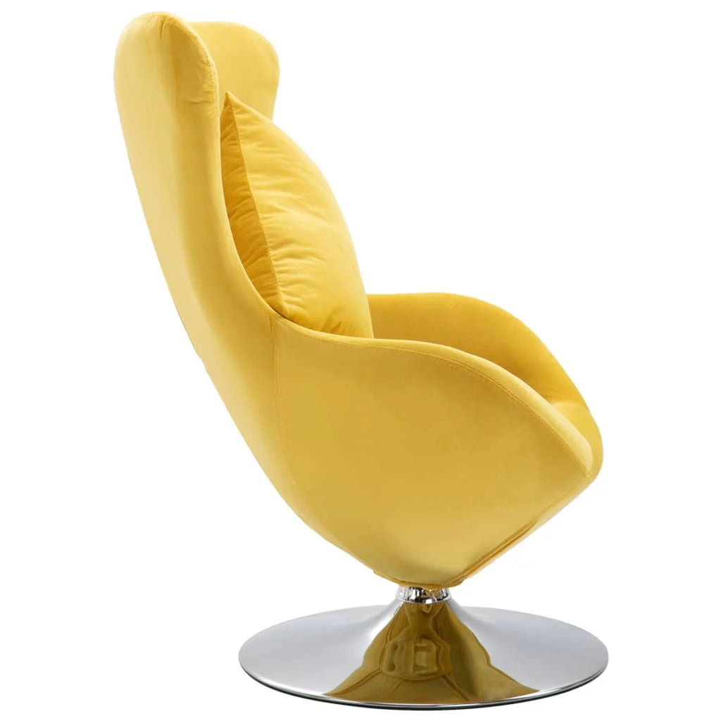 Swivel Egg Chair with Cushion Yellow F512512