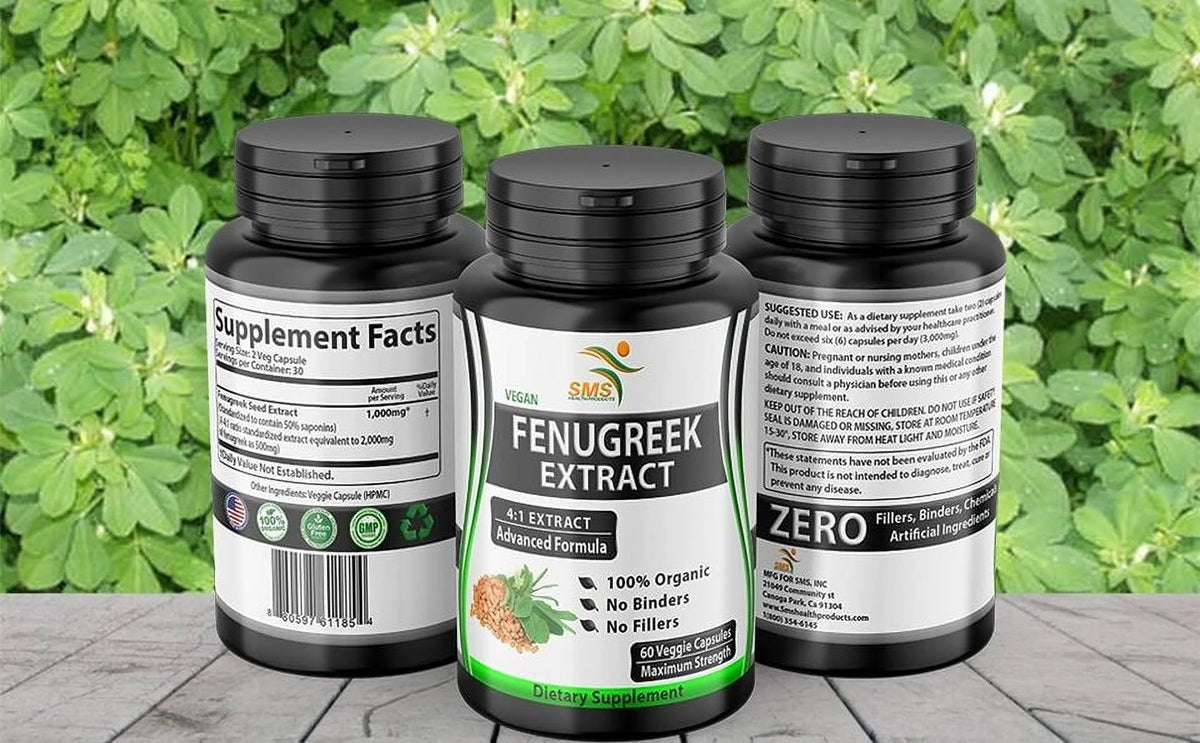 2000mg Organic Fenugreek Seed Pills 60 Veggie Capsules O1637