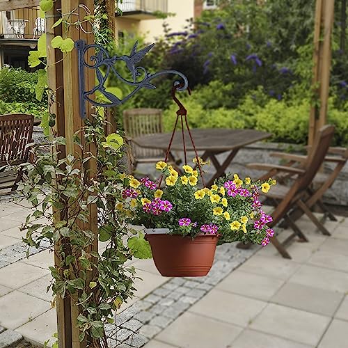 Cast Iron Hanging Plant Bracket, Dark Brown O114