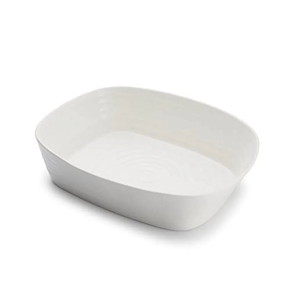 White Rectangular Lasagna Pan 11.5 X 9.5 Inch Porcelain O85517