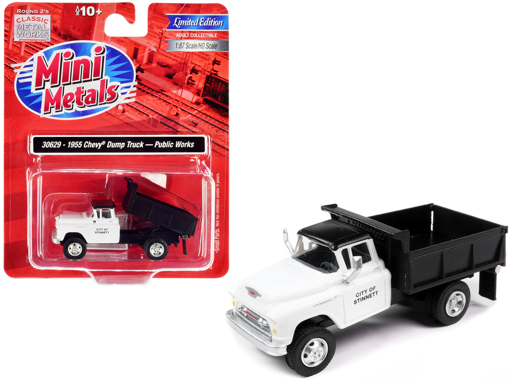 1/87 White Black Top Diecast Dump Truck Model T426659