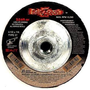 4-1/2-Inch x 1/4-Inch x 5/8-11 13300 Max RPM Depressed Center Grind O24040
