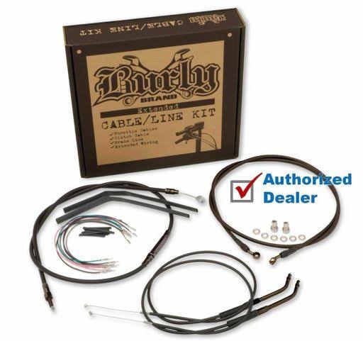 16x22 Black Apes Handlebar Control Installation Kit Cables Harley Dyna C58324