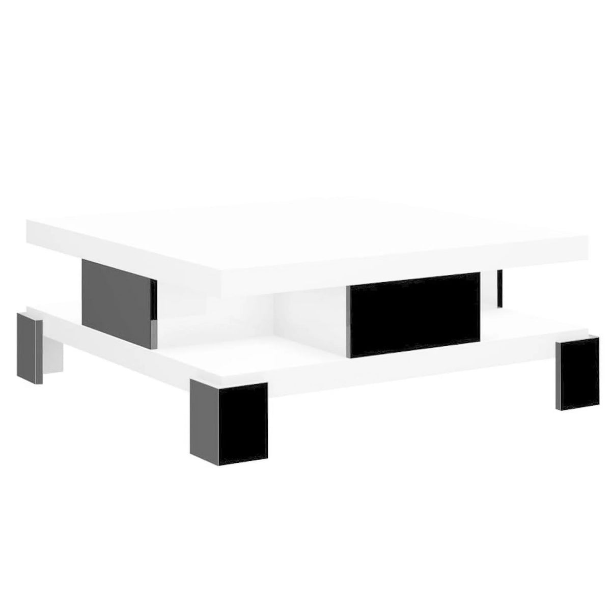 Two-tone Coffee Table Brown/White Matte W5258