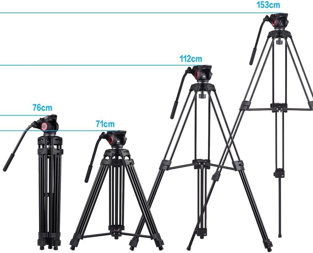 Heavy Duty Aluminum Video Tripod with Camera Stand H89806