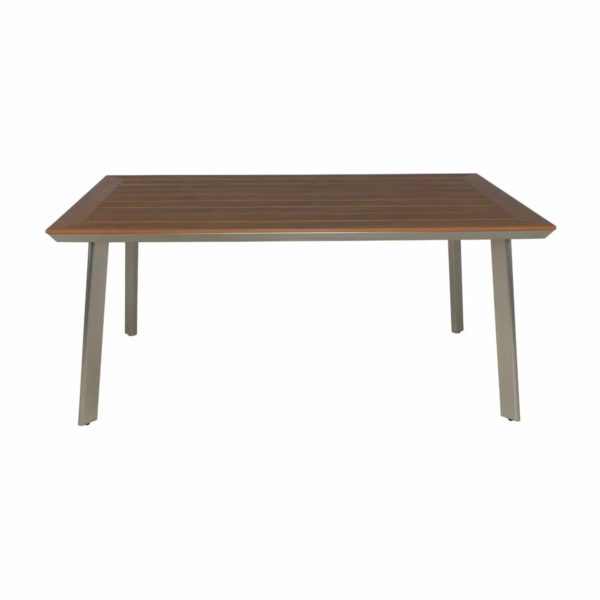 Aluminum and Faux Wood Dining Table K505572