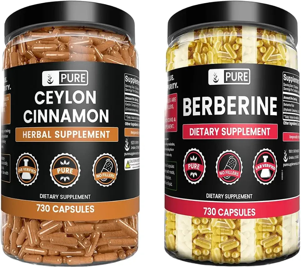 Ceylon Cinnamon and Berberine Capsules 730 Capsules Each Q75372
